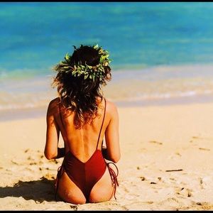 Indah clothing one piece bathing suit size small